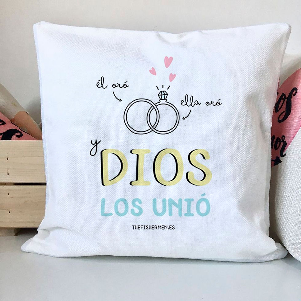 Miniatura: Cojín  - Y Dios los unió