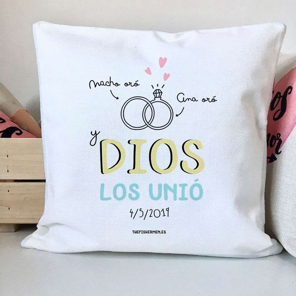 Miniatura: Cojín  - Y Dios los unió