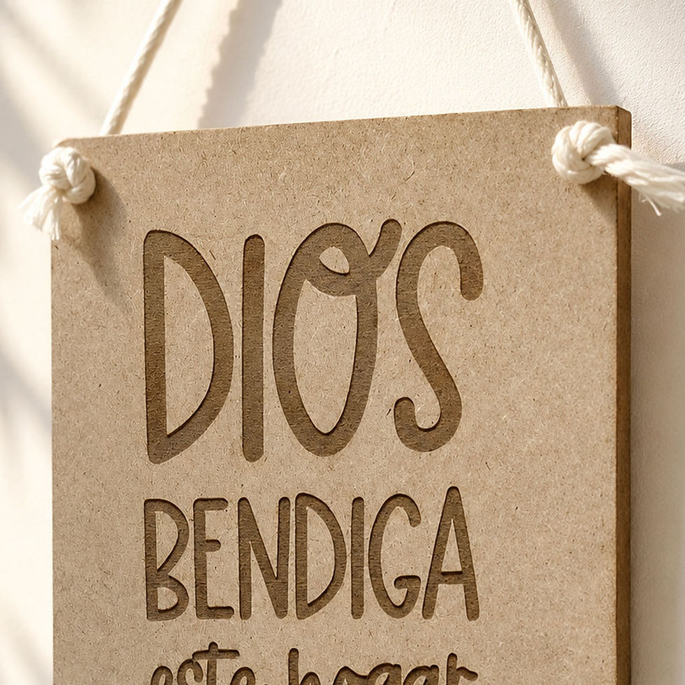 Miniatura: Placa de madera · Dios bendiga este hogar