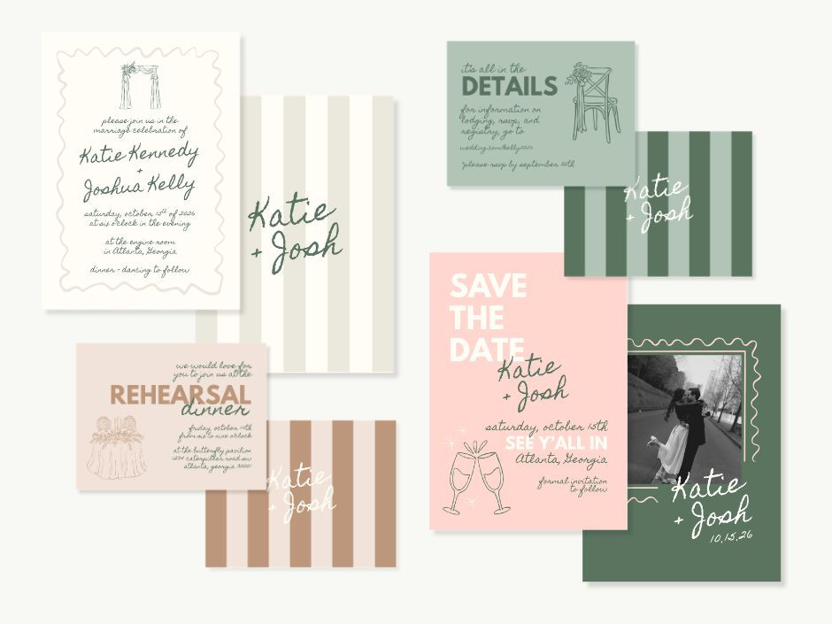 Wedding invitation templates that will save you thousands on wedding invitations, whimsical garden wedding themed editable wedding template