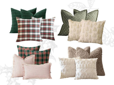 Cozy christmas throw pillow combinations to decorate your home for the holidays