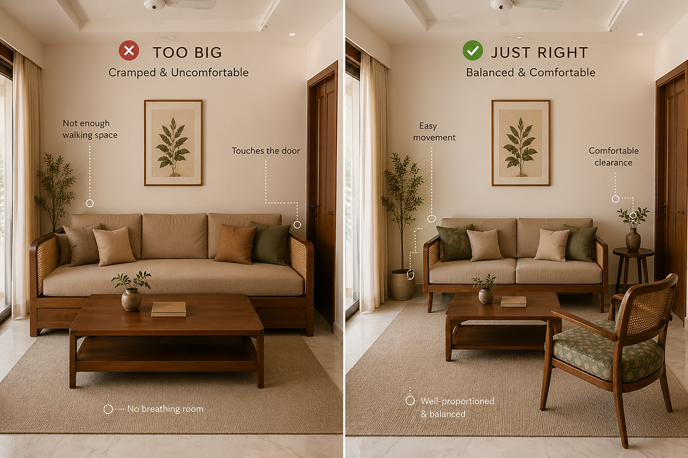 A piece may fit the room, but does it fit the space?