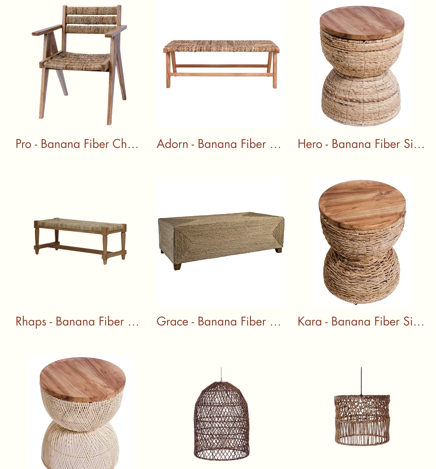 Ombak's Banana Fiber Furniture and Home Decor