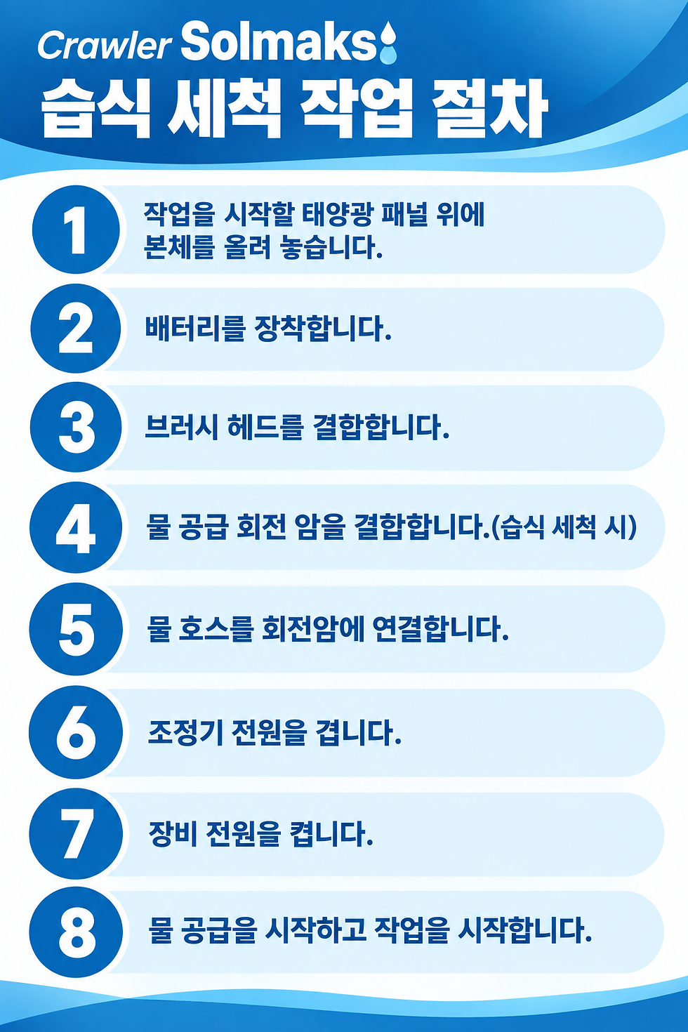 태양광 패널 청소 절차