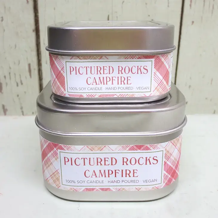Thumbnail: Pictured Rocks Campfire Soy Candle - Large Tin