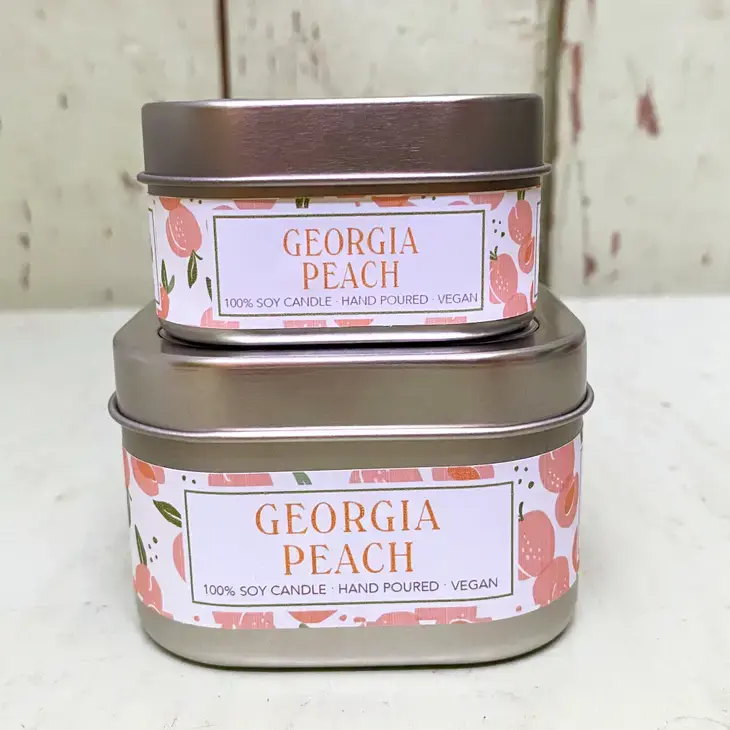 Thumbnail: Georgia Peach Soy Candle - Large Tin