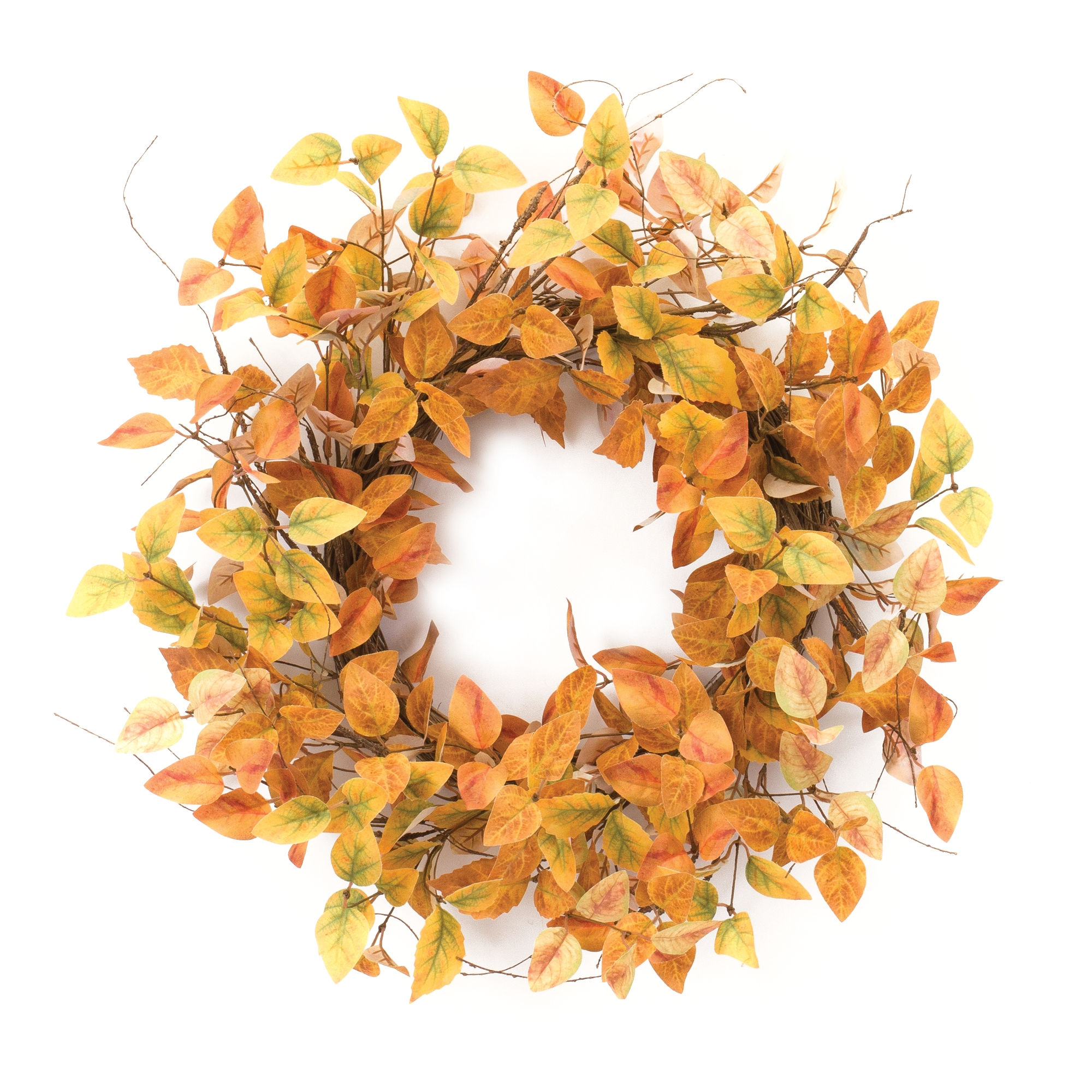 Mixed Fall Foliage Wreath - 21.5"D
