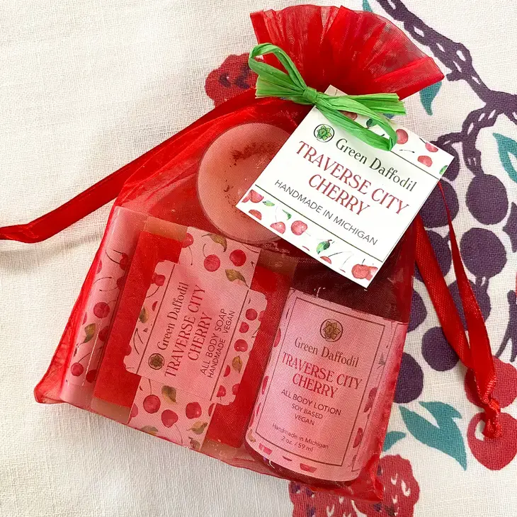 Thumbnail: Traverse City Cherry Organdy Quartet Gift Set - Michigan 