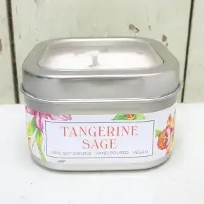 Tangerine Sage Soy Candle - Large Tin