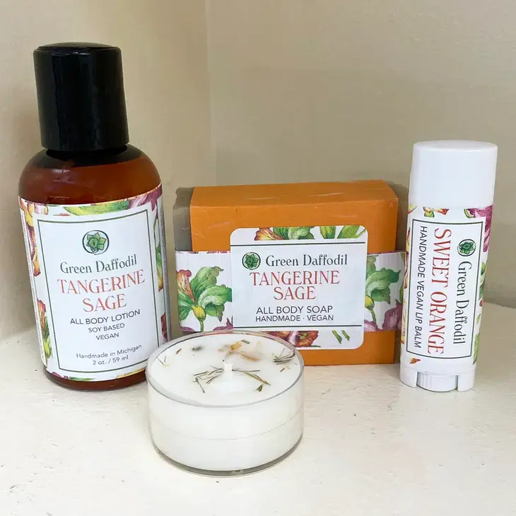 Thumbnail: Tangerine Sage Organdy Quartet Gift Set - Citrus Fruity