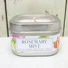 Rosemary Mint Soy Candle - Large Tin