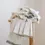 Thumbnail: Striped Tea Towel with Ruffle Grey