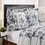 Thumbnail: Annie Blue Floral Fabric Euro Sham - 26x26