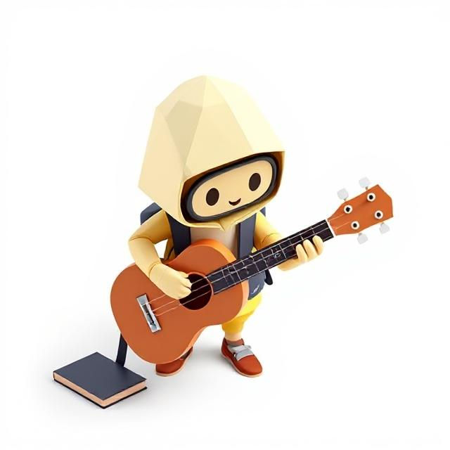 Lego playing ukulele