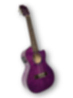 Lanikai Electric Acoustic Purple Tenor ukulele side image