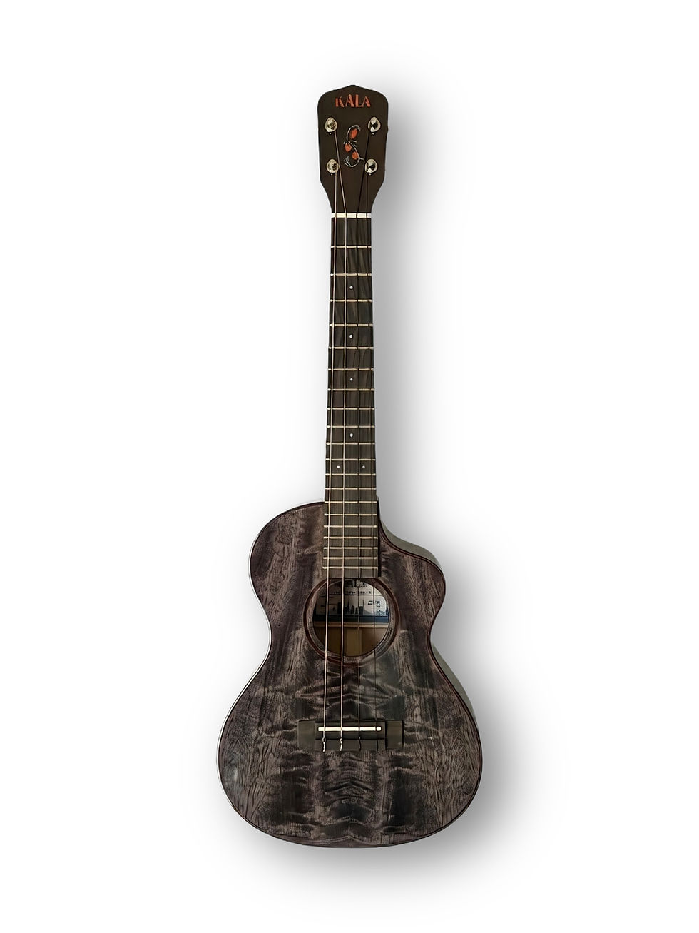 Kala Metropolitan Deluxe Black Night Mango Tenor Ukulele front view