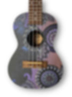 Flight Stardust Concert ukulele closeup