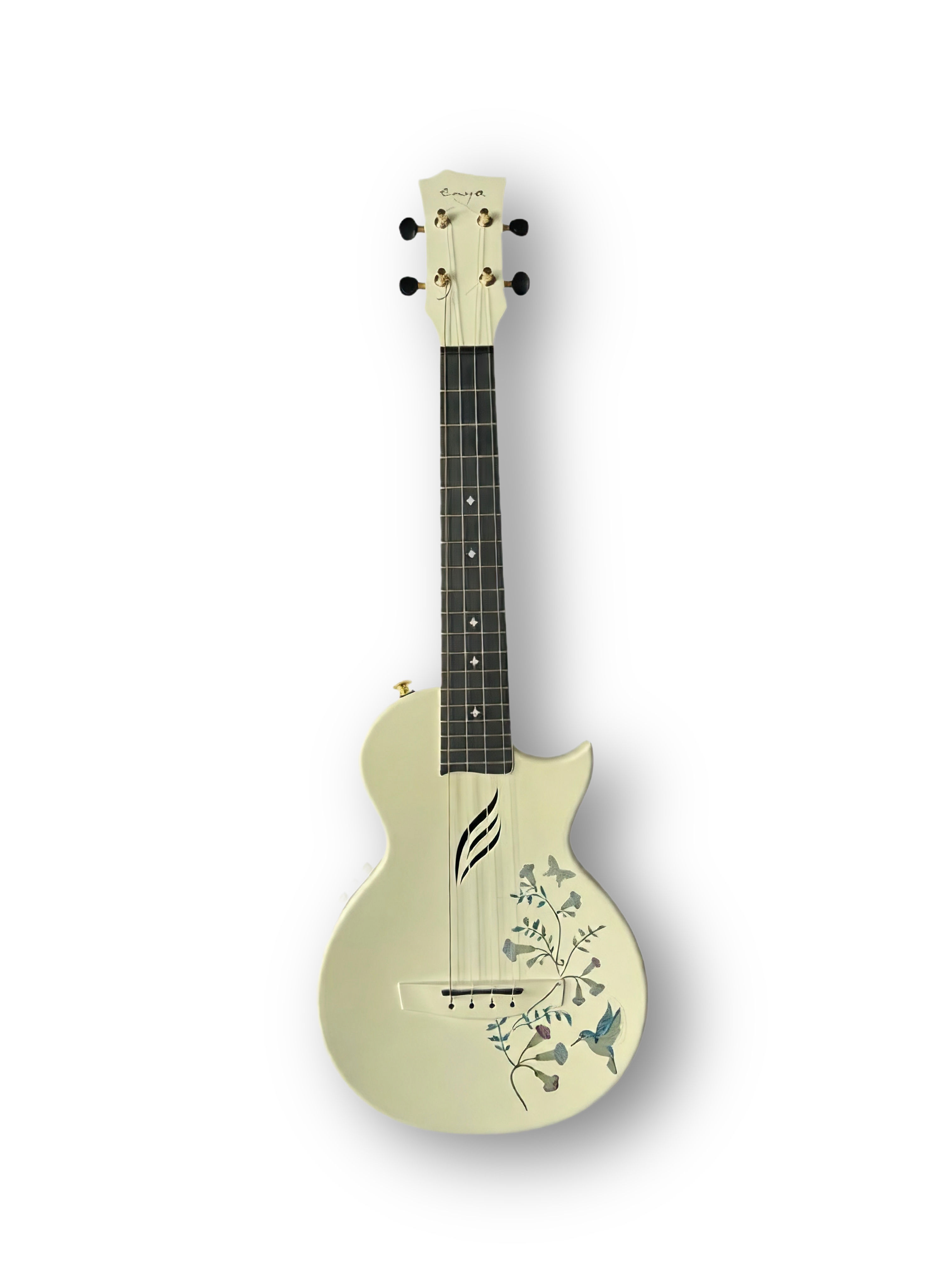 Used Enya NOVA UE Pro 26" Carbon Fiber Acoustic-Electric Ukulele, White front image