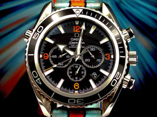 SOLD........Omega Seamaster Planet Ocean 600M Black/Orange 45.5mm Chronograph Complete Set #2210.51.00
