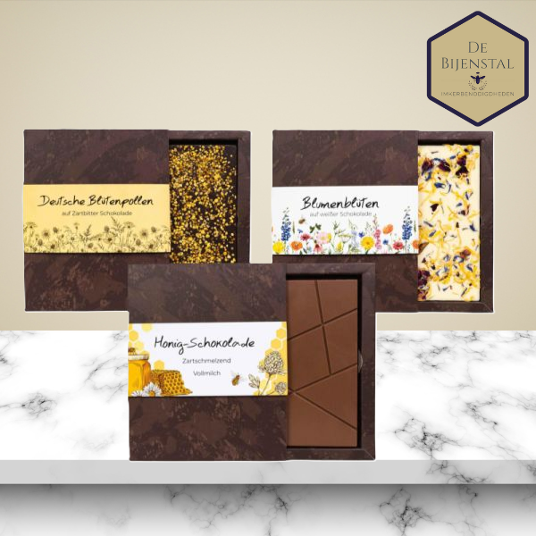 Geschenkmand boordevol chocolade