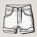 a close up view of a single pair of stylish pants lying on a table.jpg