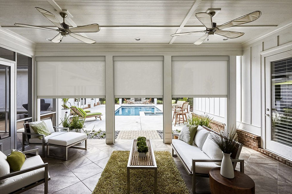 Exterior Motorized Solar Screen Shades