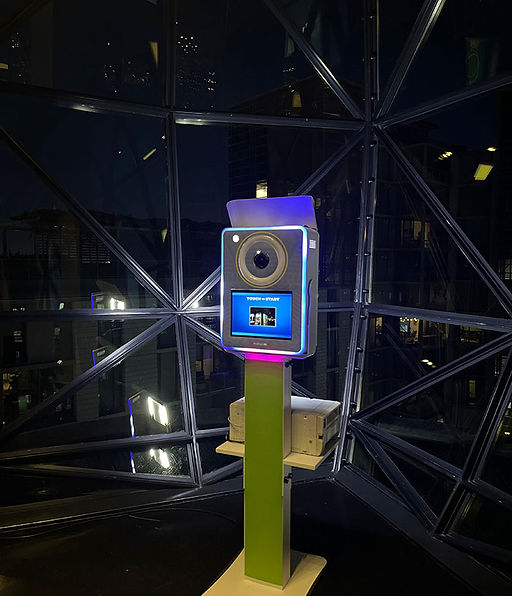 Selfie Pod at night in Cape Town