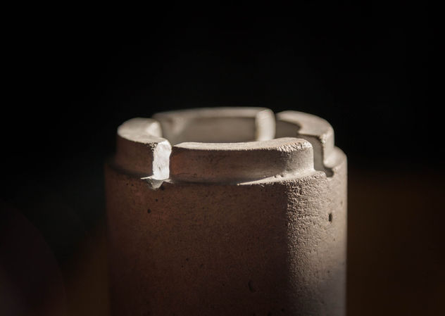 TwineLight - Concrete wine bottle tealight candle holder by Unfound Creations