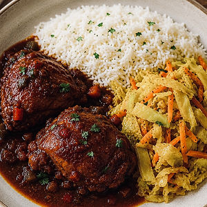 Pollo Guisado Plate — $18