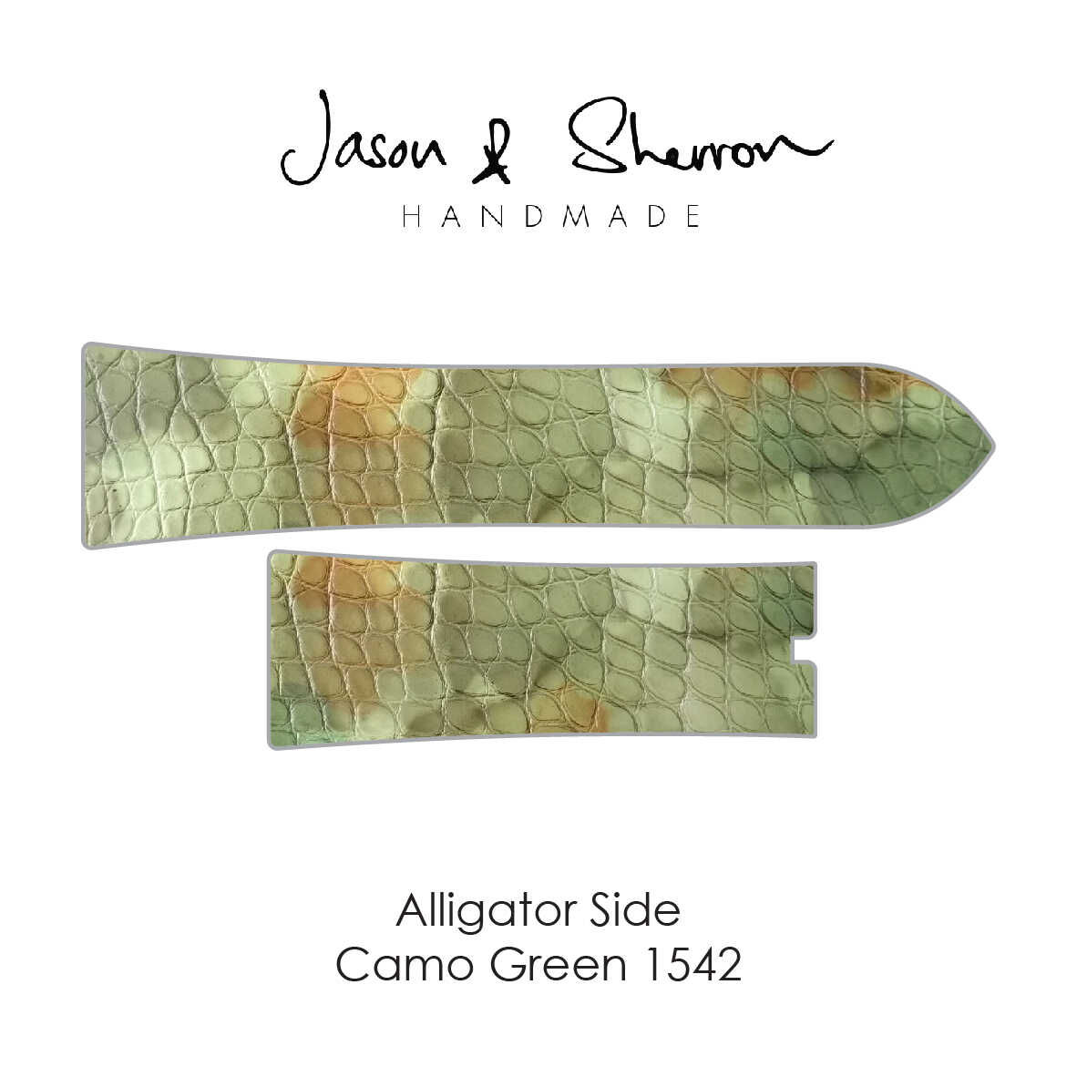 Alligator Side Camo Green 1542: Watch Strap Customisation