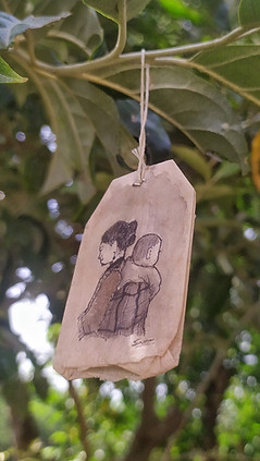 Teabag art, Candour on Canvas