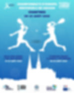 Affiche officielle de Chartres en Eure-et-Loir,va vivre au rythme du Championnat d’Europe de squash du 20 au 23 août