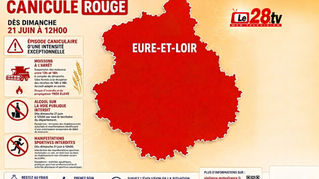 🔴 ALERTE CANICULE : L'Eure-et-Loir passe en VIGILANCE ROUGE ce dimanche 21 juin à 12h00.