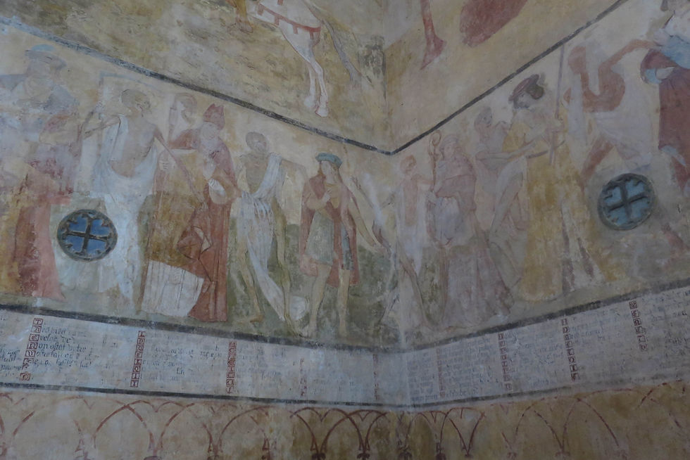 Fresque danse macabre eglise saint orien meslay le grenet