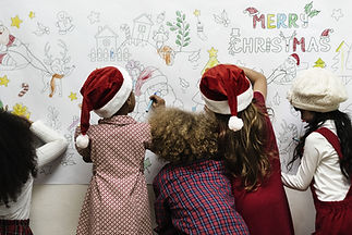 Children Decorating Christmas