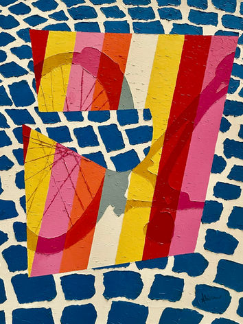 Alvaro Cattaneo, ‘Pavé Ombra Bicicletta’ mosaic, collection by Federica Liparoti, Solicitor