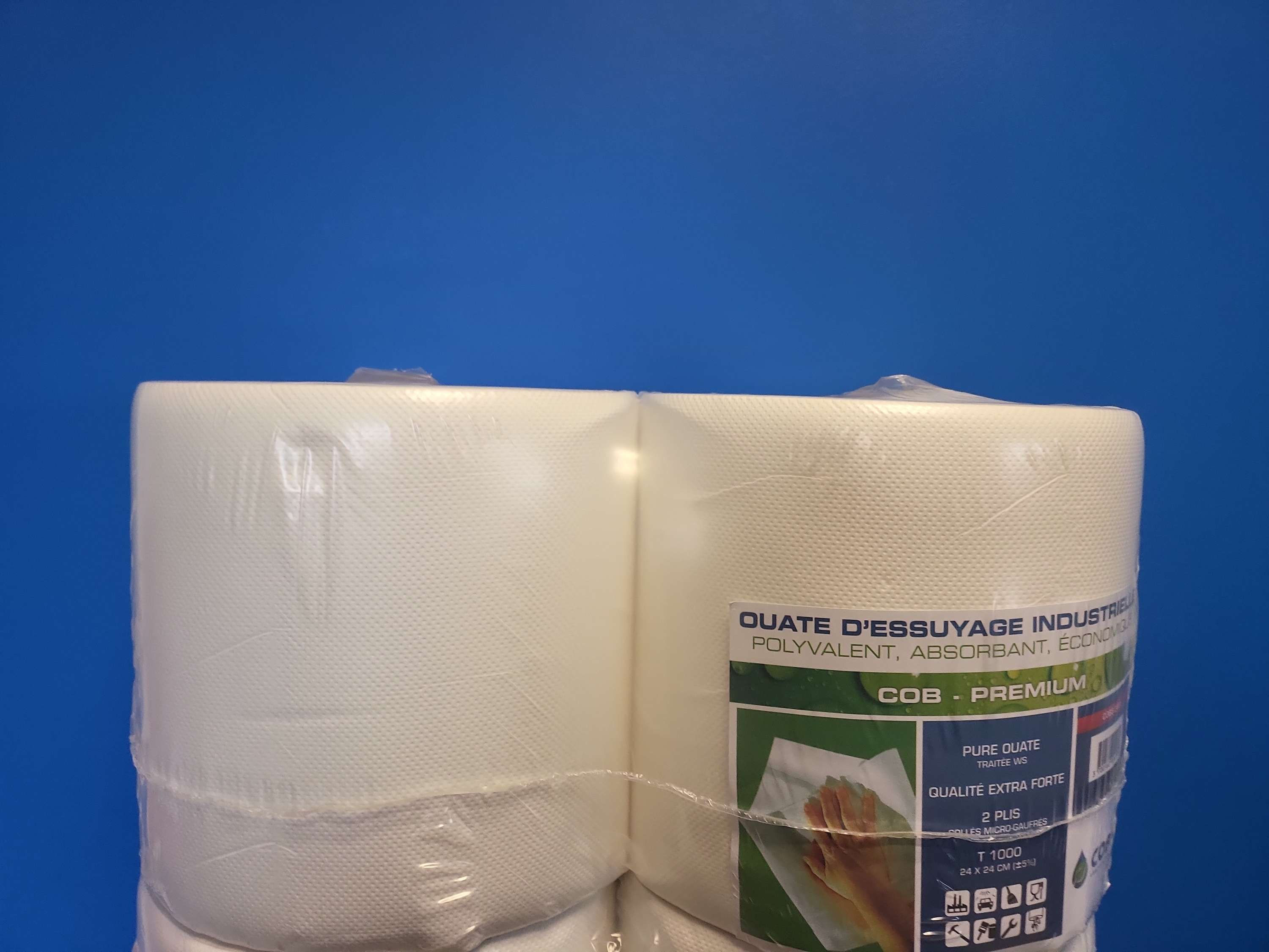 LOT 2 BOBINE PAPIER BLANC 1000 FEUILLE 