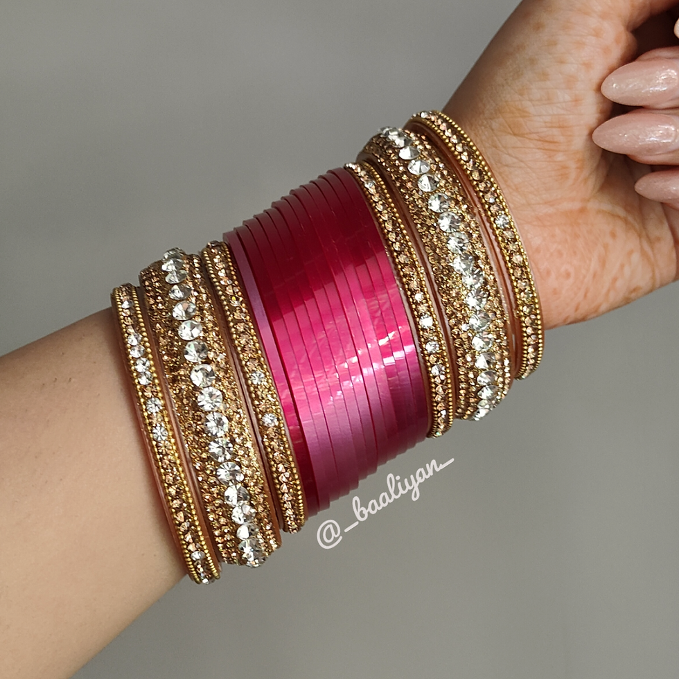 Meesha Chooda Set (2 hands)- CHROME RANI