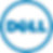 Blue Dell logo on black background, representing the technology company.