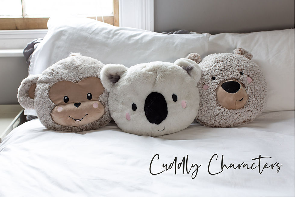 Thumbnail: Lifestyle image: A selection of cushions, monkey, koala and bear.