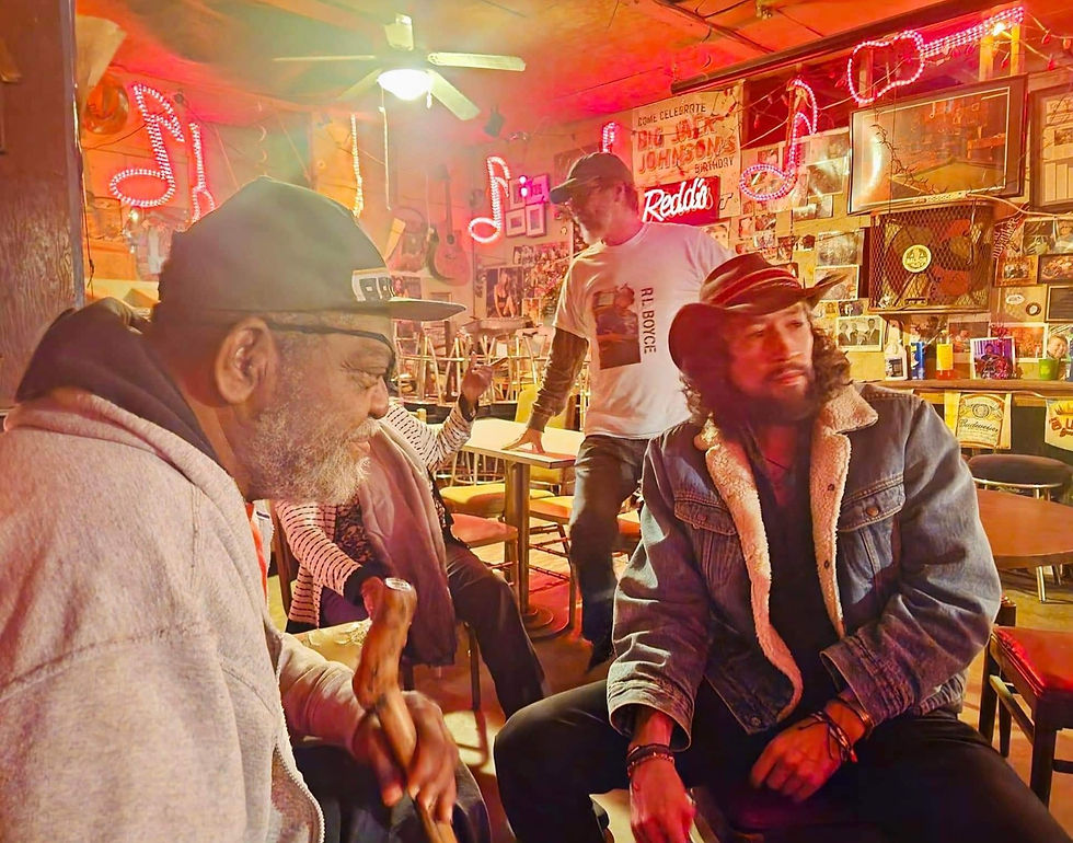 Red Paden,"Honeybee" Jones, Me, Carlos - Red's, Clarksdale 11/16/2023. (Photo: Tracy Michelle Derrick)