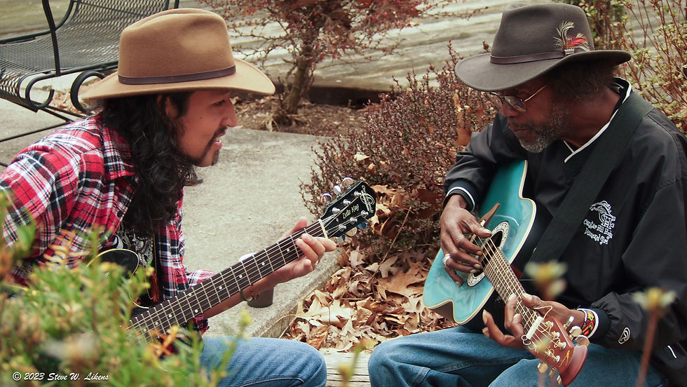 Carlos, R.L. on the back porch of Dale's guest house (4/17/2015)