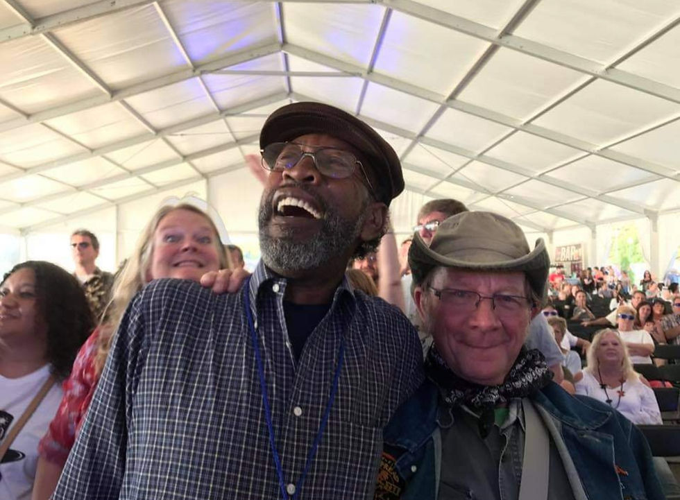 R.L. in the crowd at the 2018 Beale St. Music Festival with Dawn (left) and Ralph Morgan (right)