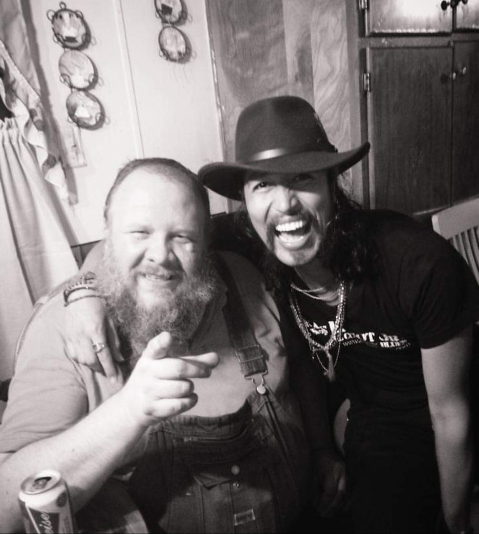 Martin "Big Boy" Grant, Carlos Elliot - Como 8/7/2014. Photo courtesy of Carlos Elliot.