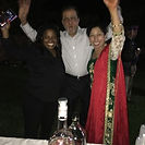 Bride and groom celebration with gourmet wedding catering menu and guest service in Oakland