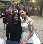 Outdoor wedding reception catered by A Plus Catering with buffet table and full-service catering