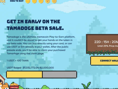 Metaverse Memecoin Tamadoge Raises $1 Million Midway Through Its Beta Sale