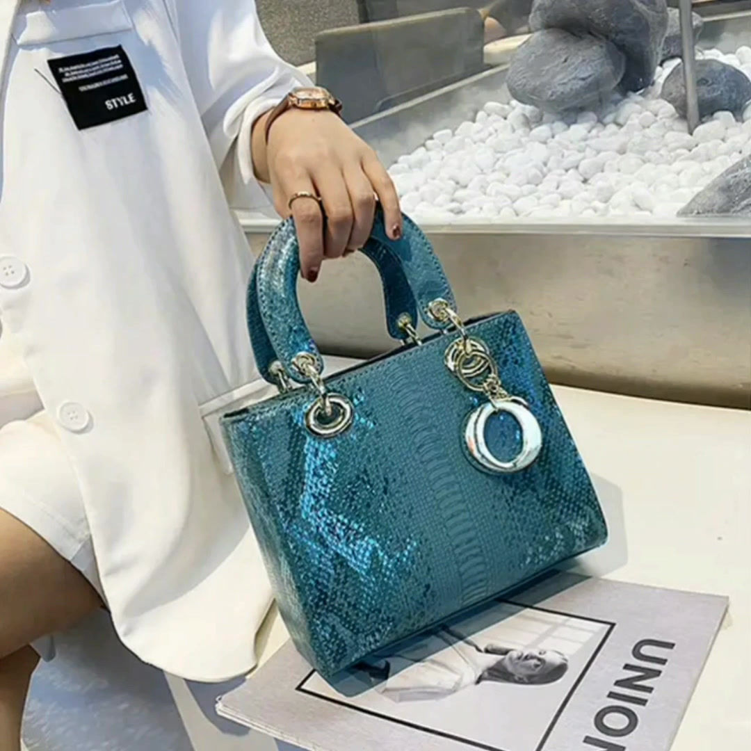 PU Leather Serpentine Ladies Handbags