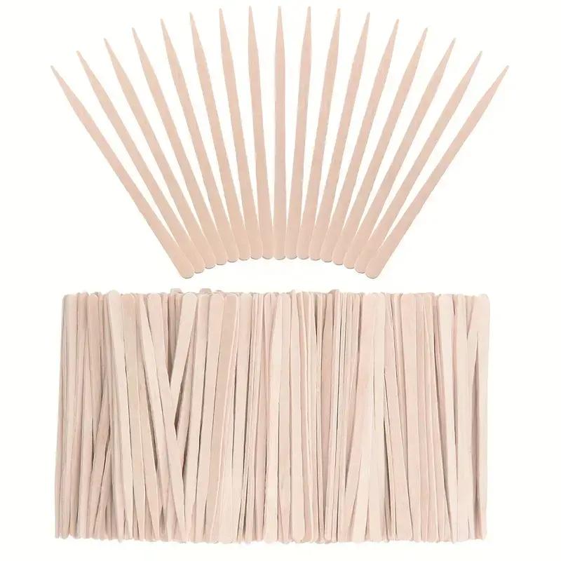 Thumbnail: 200 Pcs Eyebrow Wax Sticks and Applicator Tongue Depressors