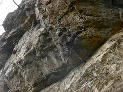 Escalando en La Platea